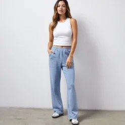 MONROW Indigo French Terry Pocket Pant LIGHTWASH Best Sale